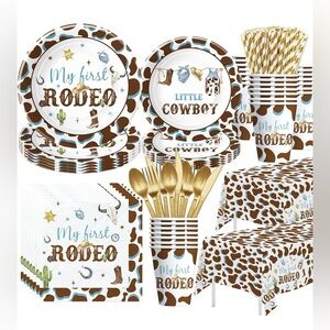 My First Rodeo Cowboy Theme Party Supplies Set